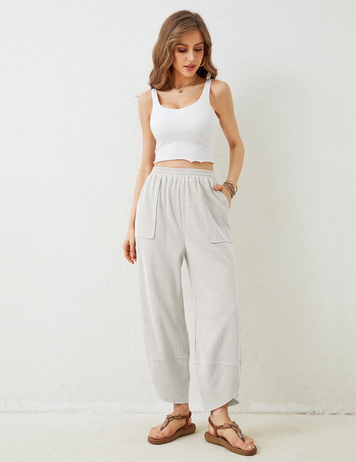 Xiaoxuemeng Womens Baggy Wide Leg