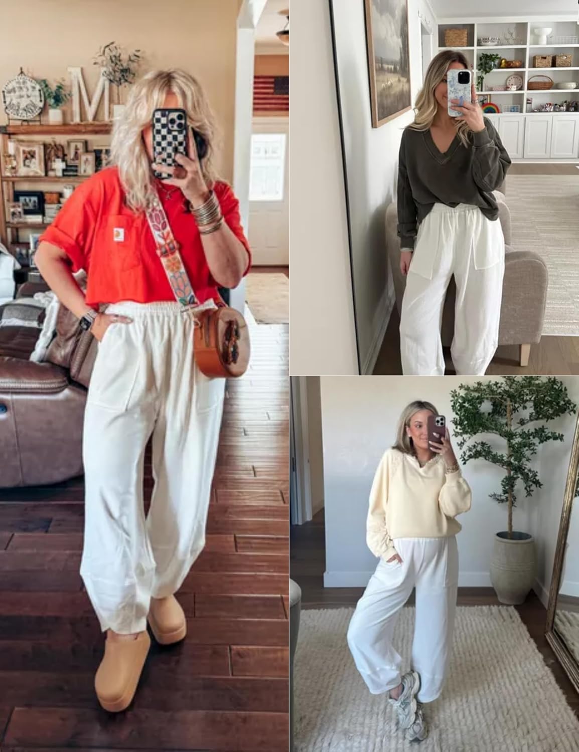 Xiaoxuemeng Womens Baggy Wide Leg