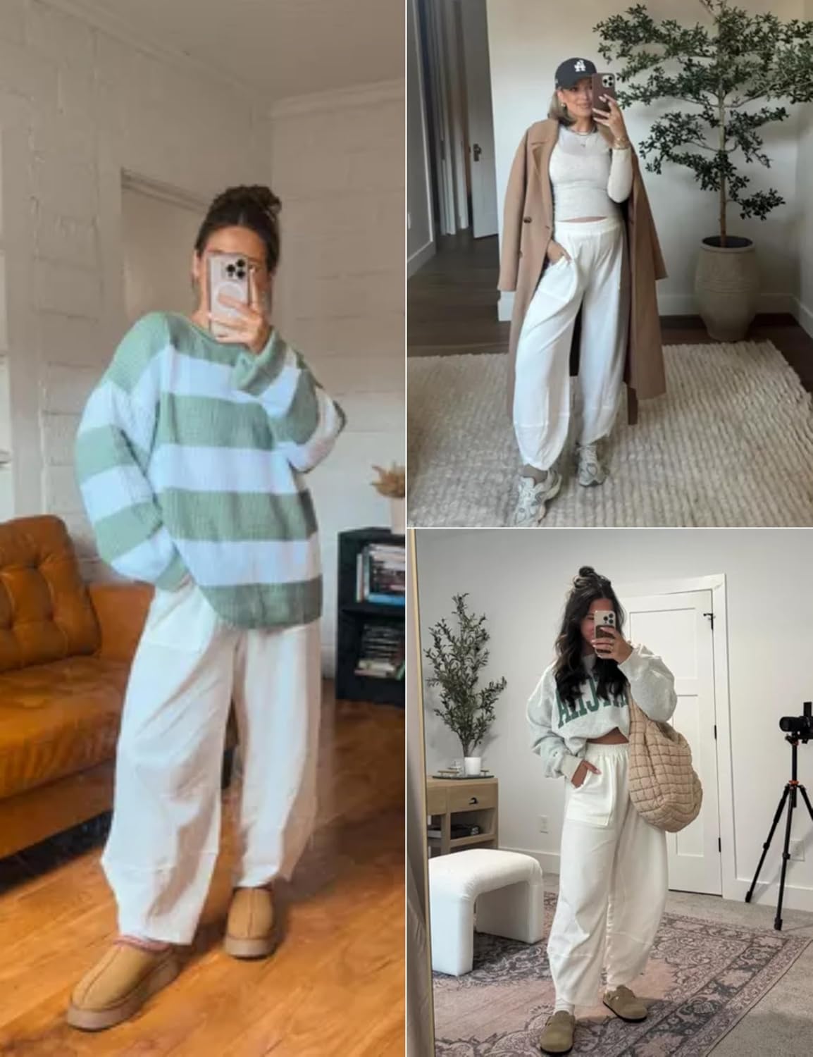 Xiaoxuemeng Womens Baggy Wide Leg