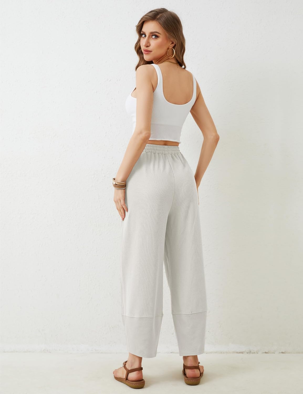 Xiaoxuemeng Womens Baggy Wide Leg