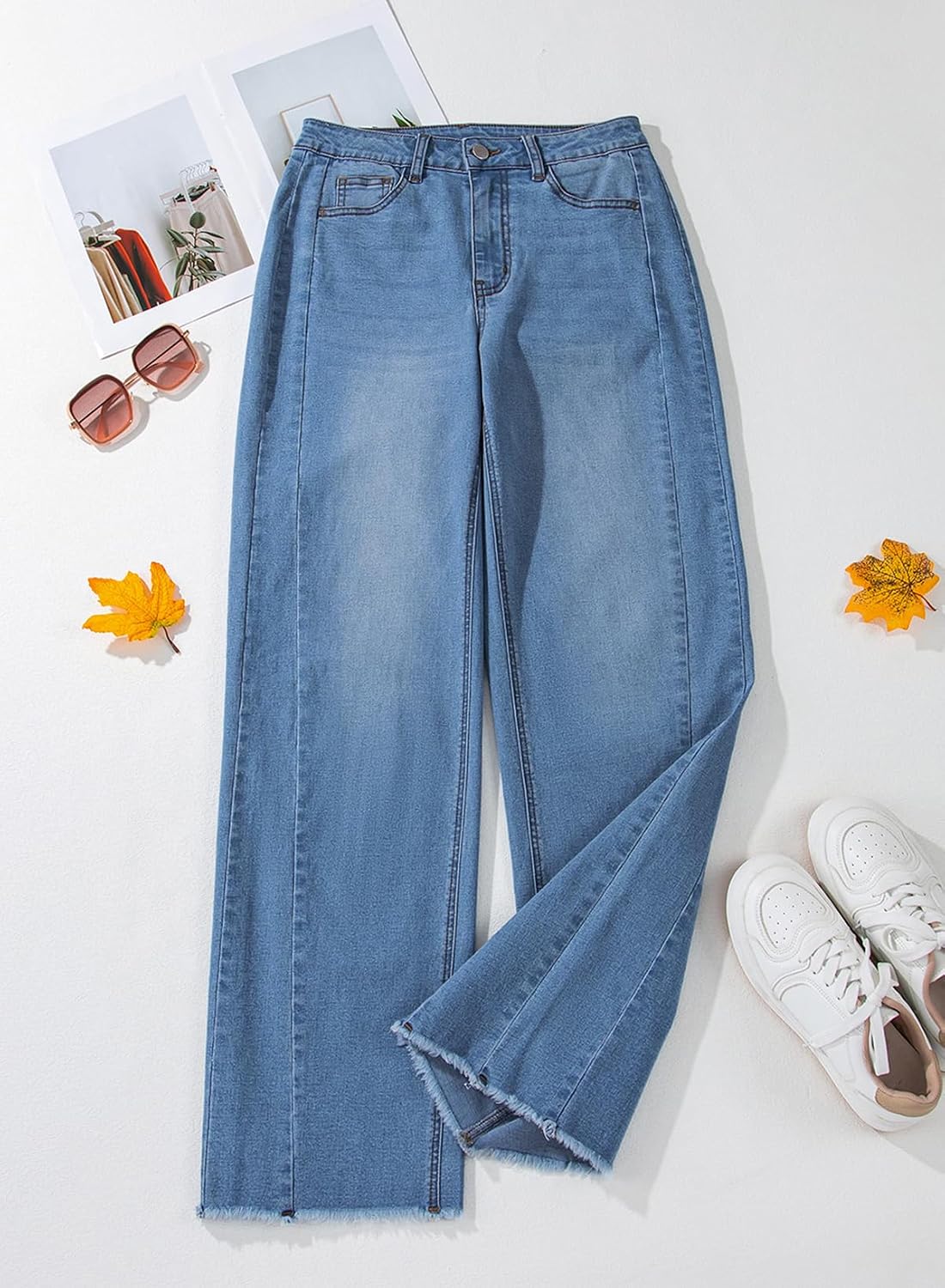 Sidefeel Women's Wide Leg Jeans