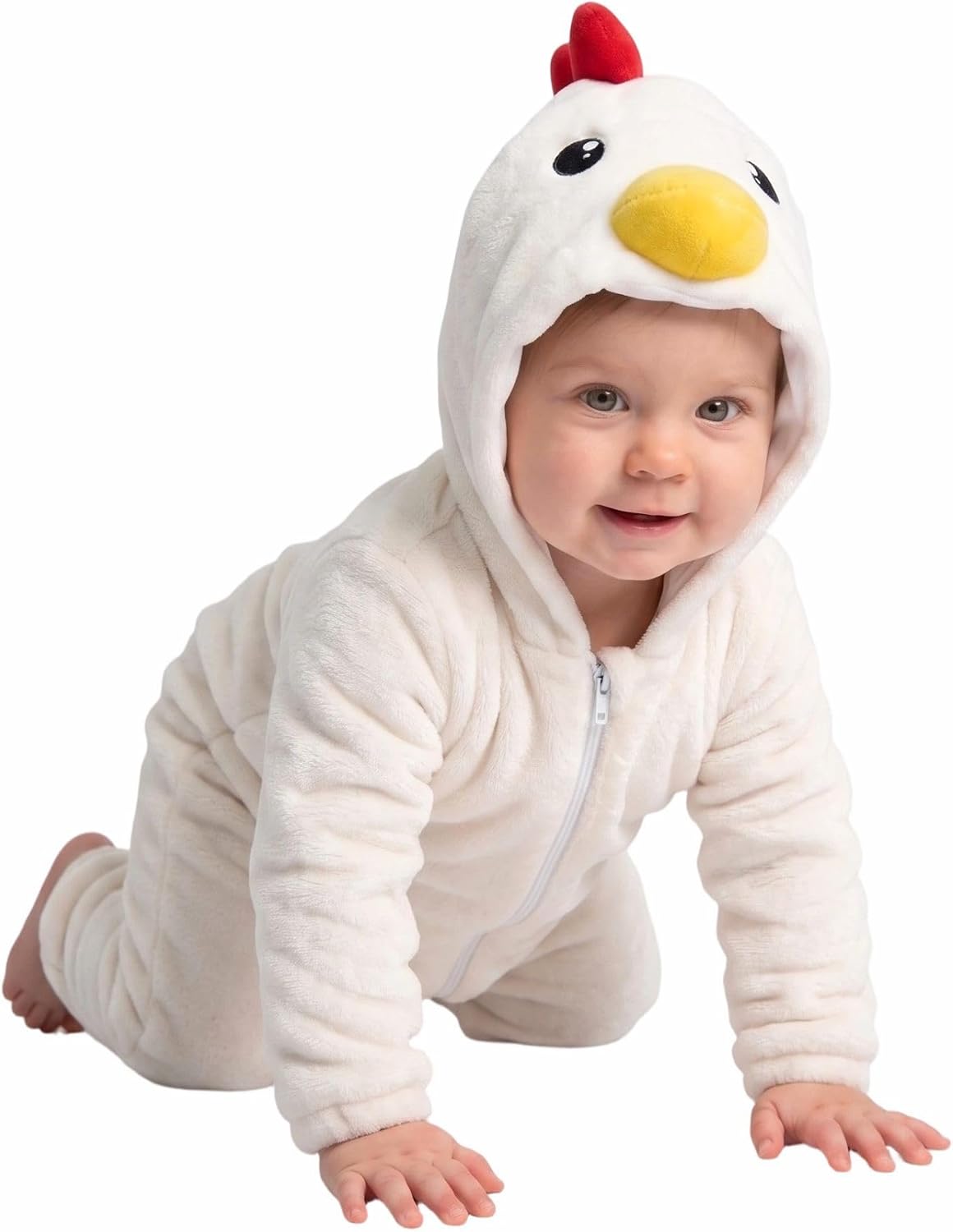 Unisex Baby Animal Costume Pajamas, Infant Flannel Hooded Halloween Romper Cosplay Costume/Homewear/Sleepwear