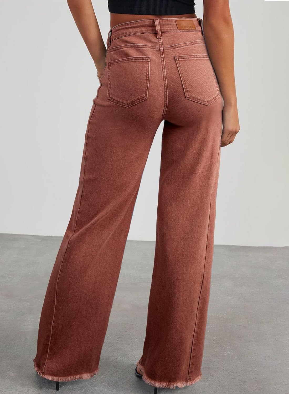 Sidefeel Women's Wide Leg Jeans High Waisted Stretchy Denim Pants - Image 2