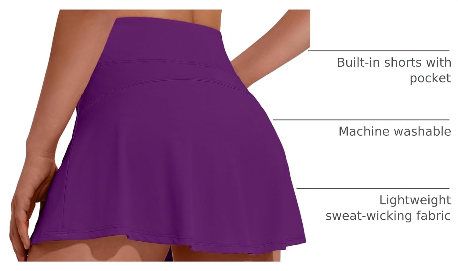 PINSPARK Tennis Skirts for Women
