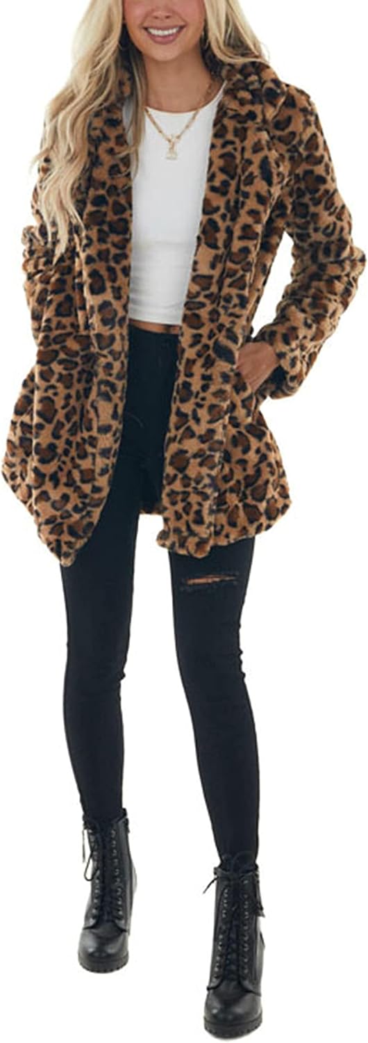 Women's Faux Fur Jackets Leopard