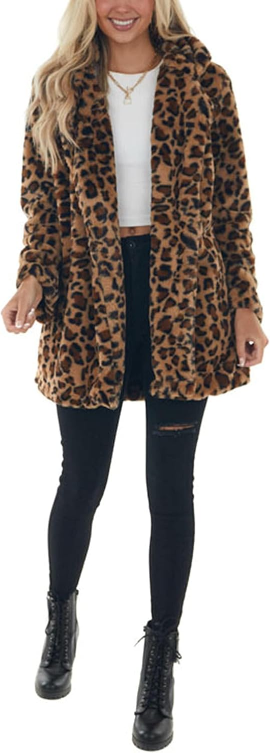 Women's Faux Fur Jackets Leopard