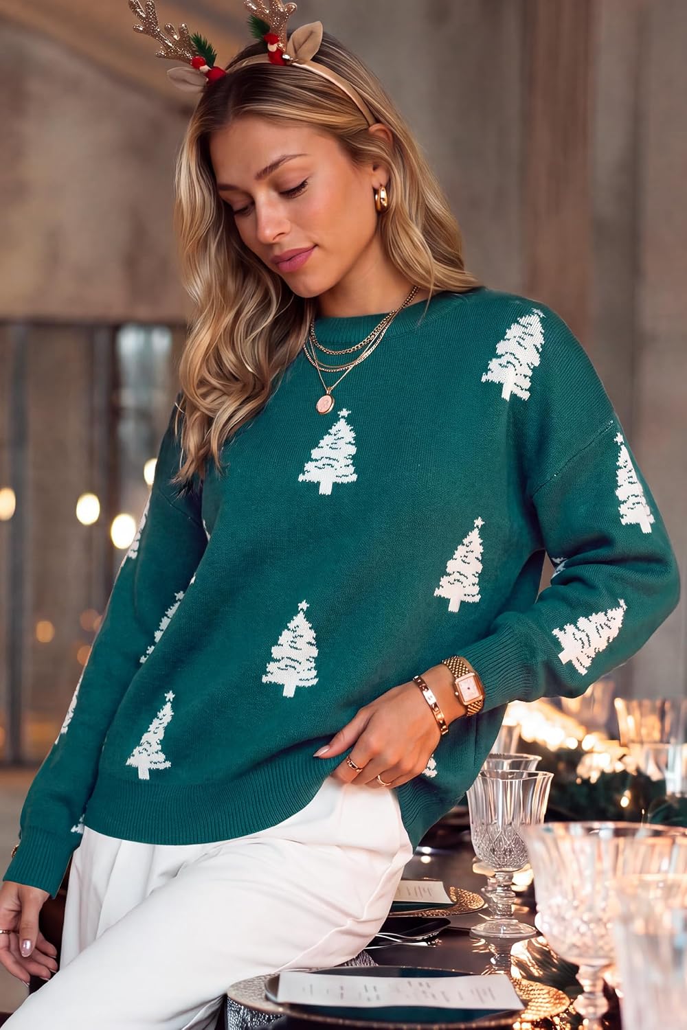 Arach&Cloz Women's Wool Blend Oversized