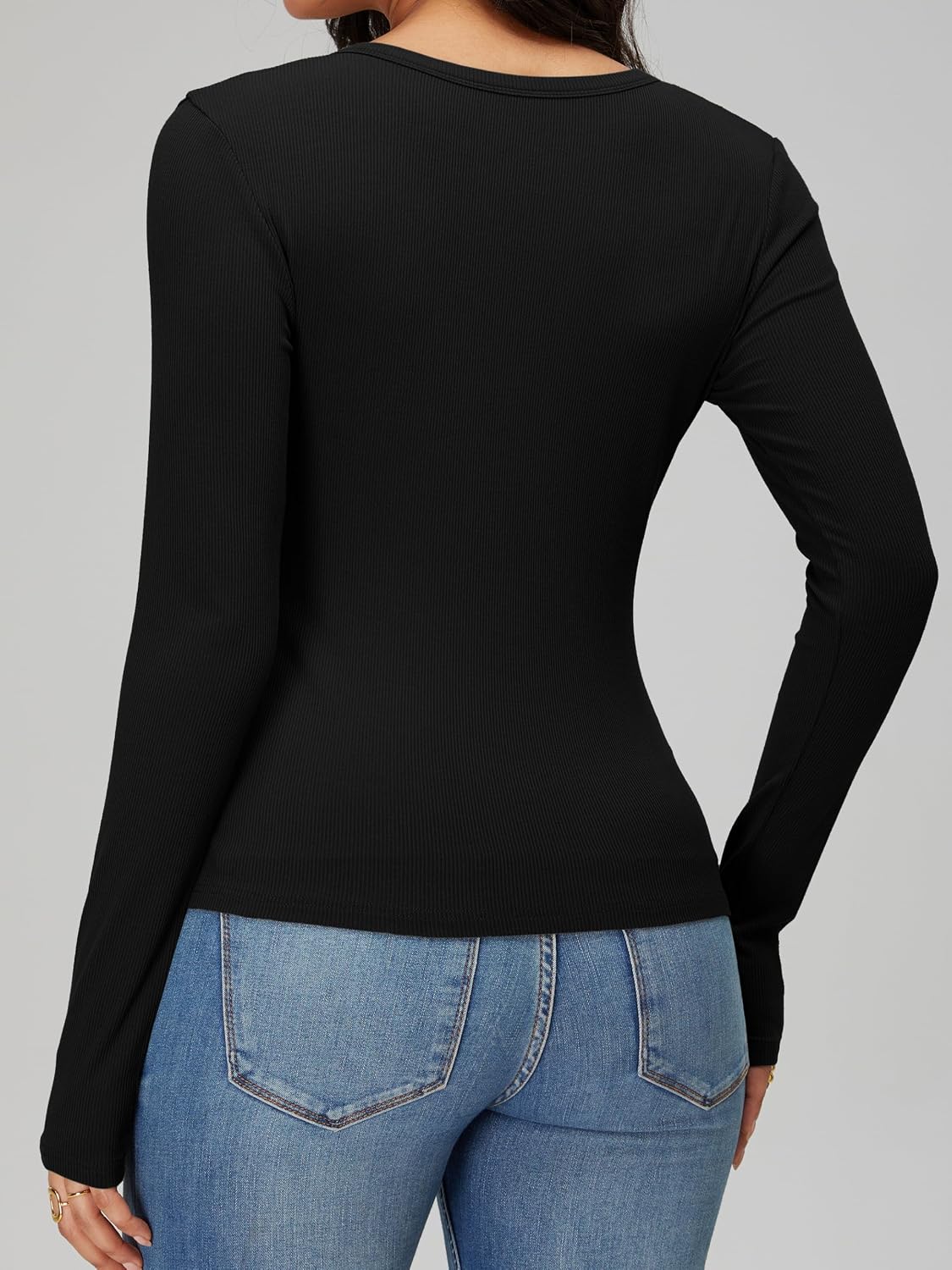 iGENJUN Women Long Sleeve V