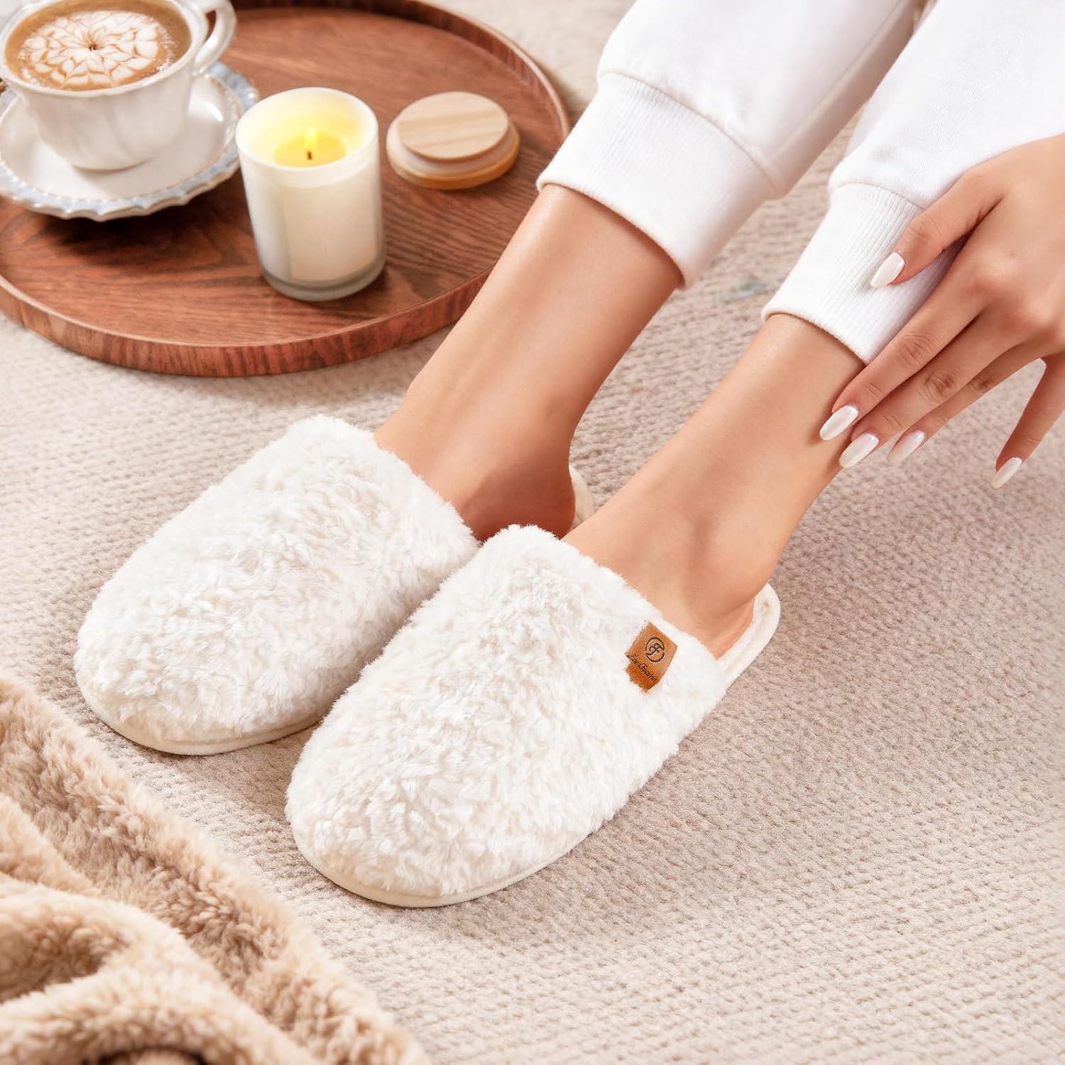 EverFoams Women's Fuzzy Slippers Warm