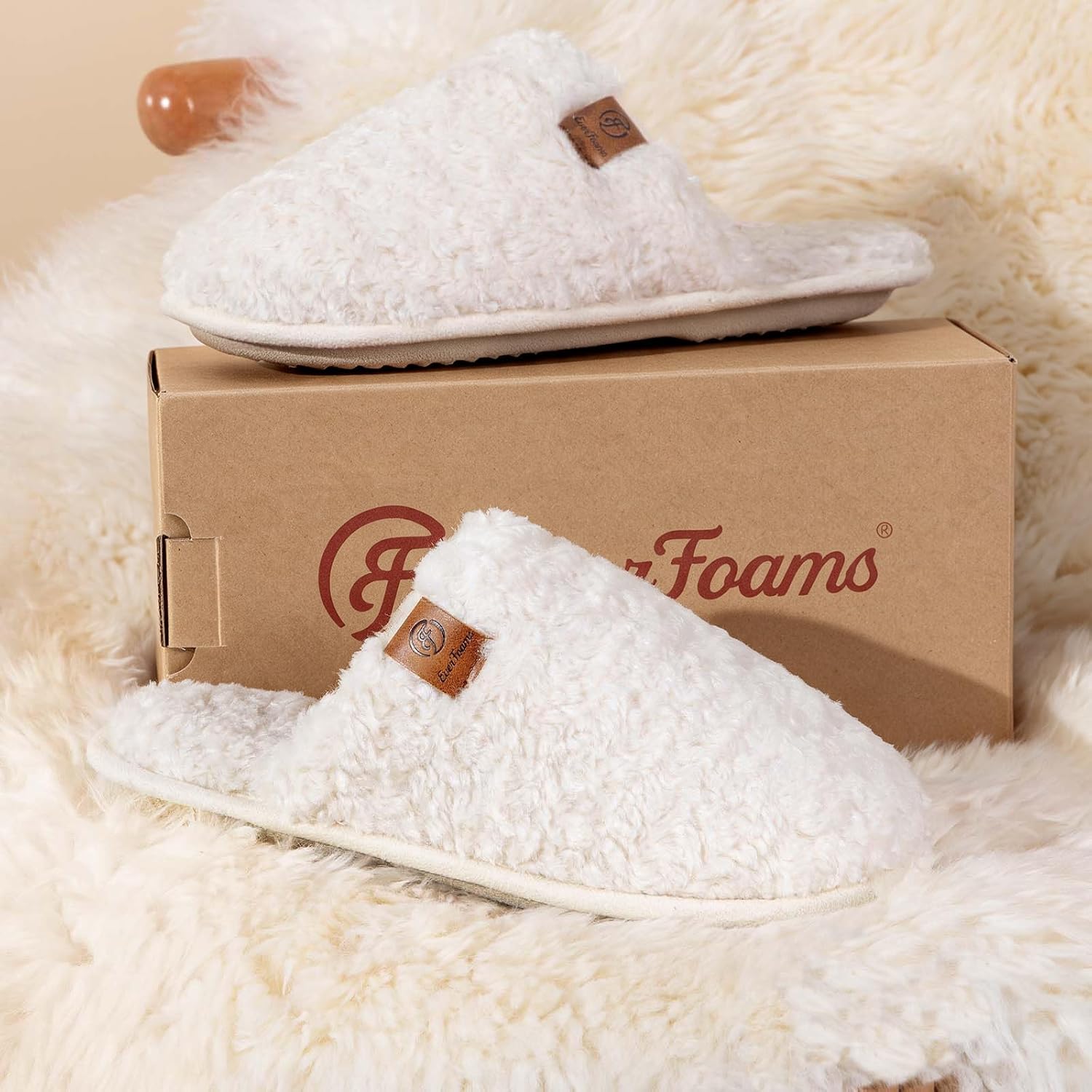 EverFoams Women's Fuzzy Slippers Warm