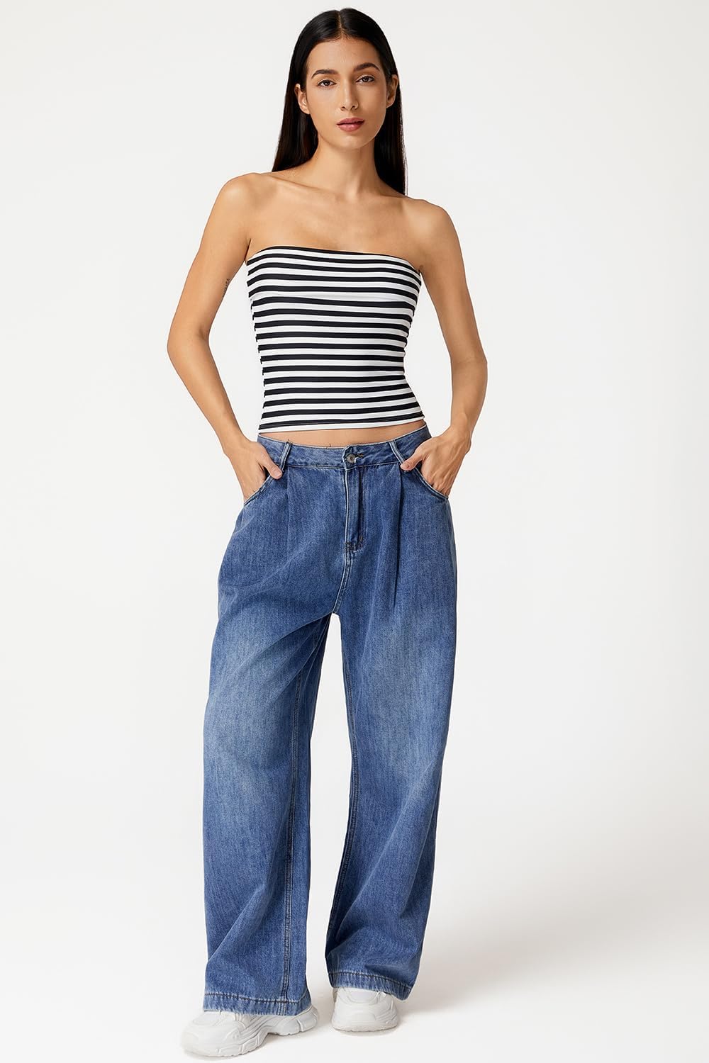 QINSEN Women's Tube Tops Strapless
