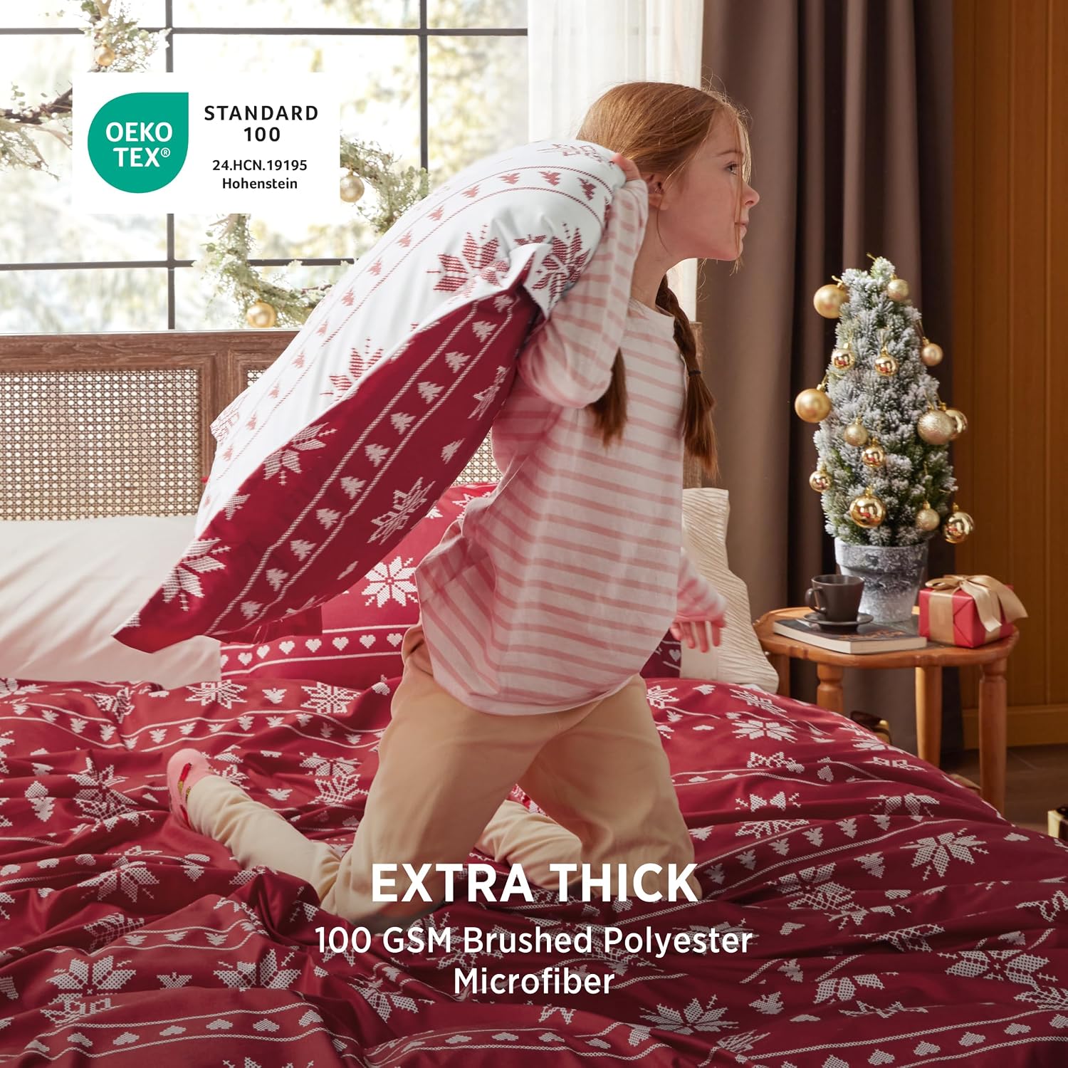 Bedsure Christmas Duvet Cover Queen