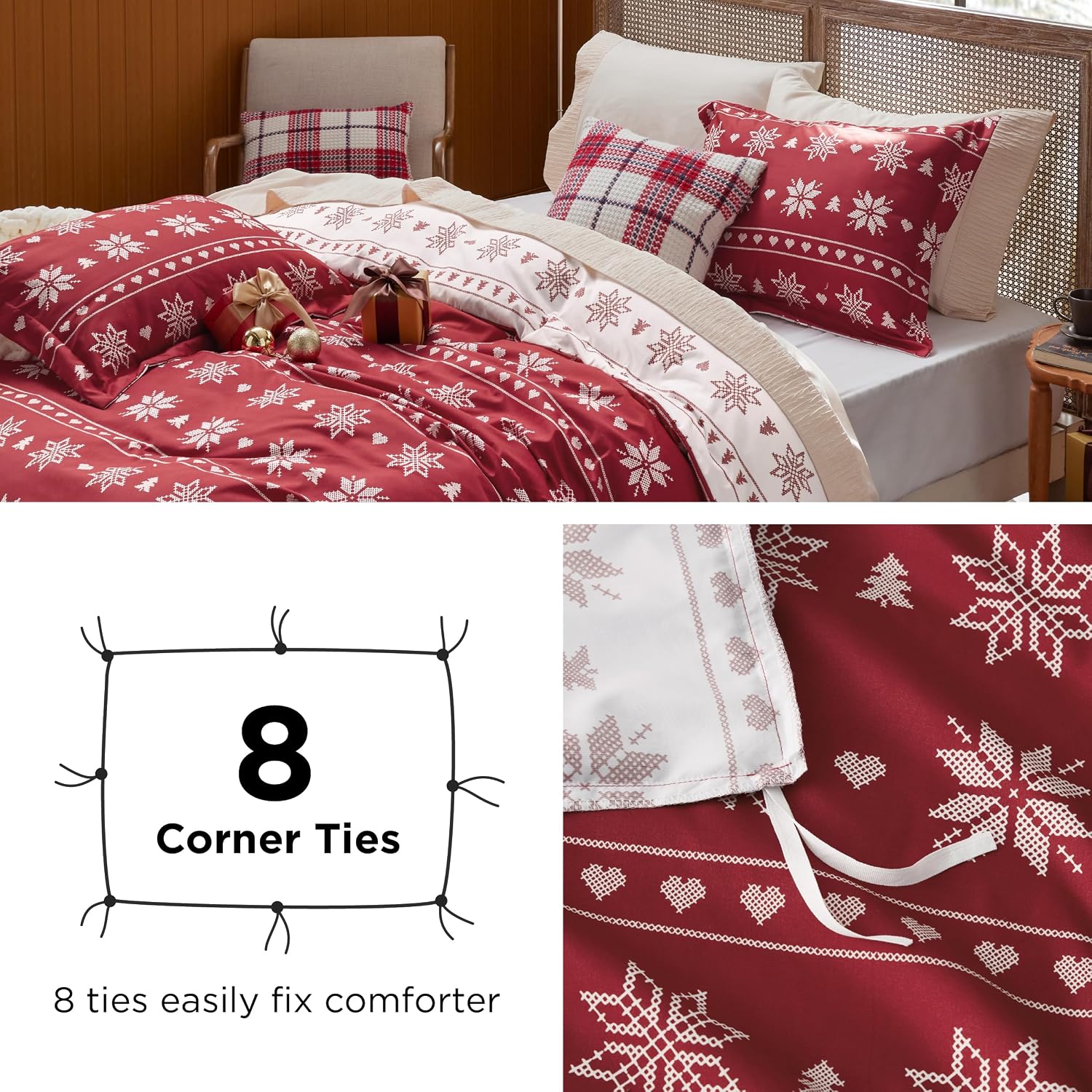 Bedsure Christmas Duvet Cover Queen