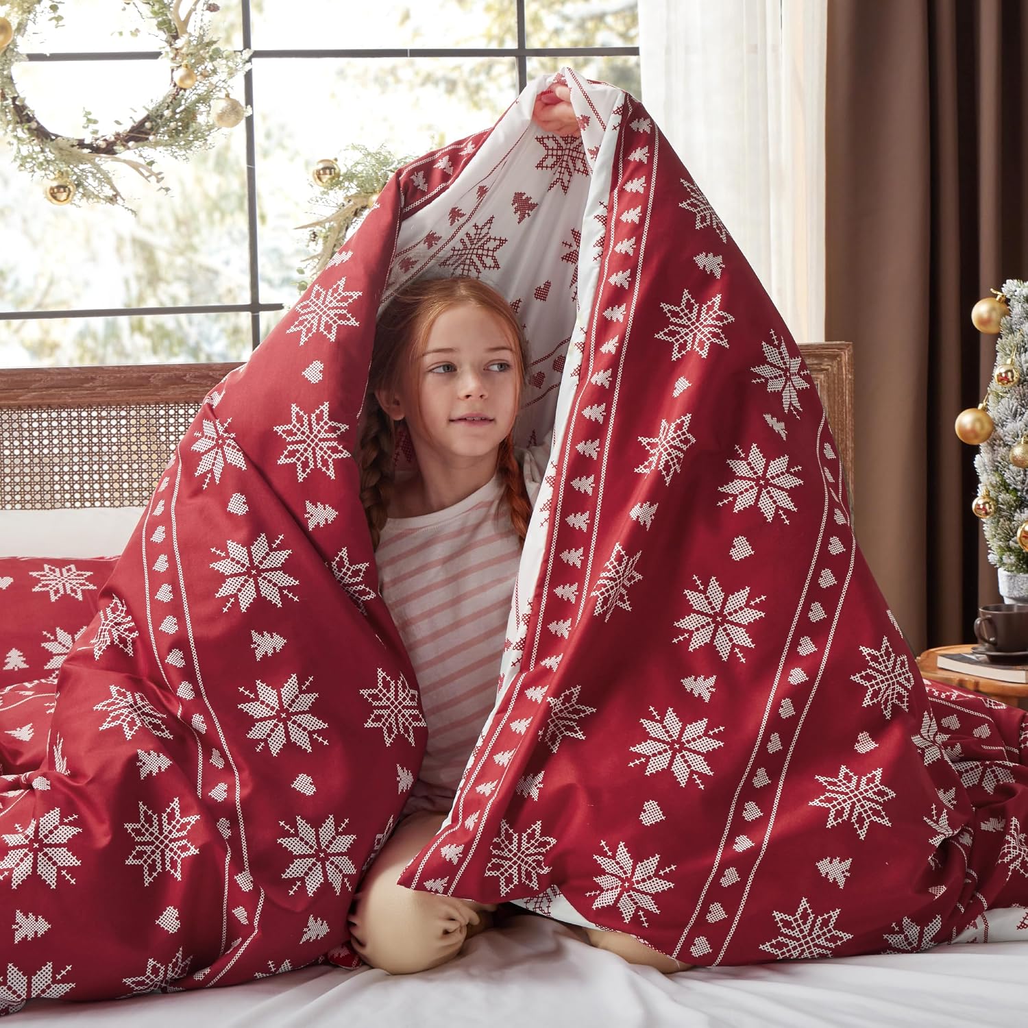 Bedsure Christmas Duvet Cover Queen