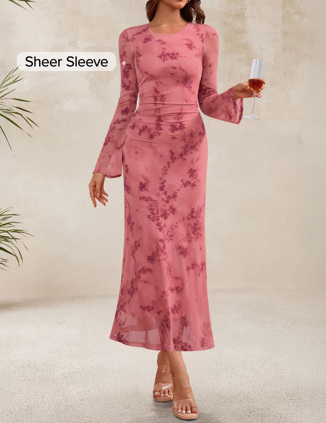 ZESICA Womens Long Sleeve Floral